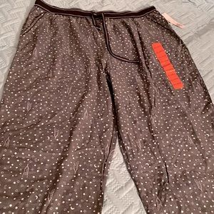 DKNY gray pj pants XXL silver and gray stars, moons and Empire State buildings